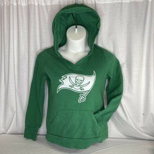 Tampa Bay Buccaneers Hoodie Womens Medium Flag Graphic Hooded Sweatshirt Green